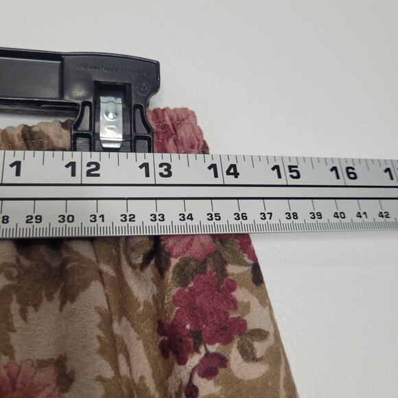 Vintage 80s 90s muted floral romantic fairytale pull on a line midi skirt 12 - Picture 6 of 7